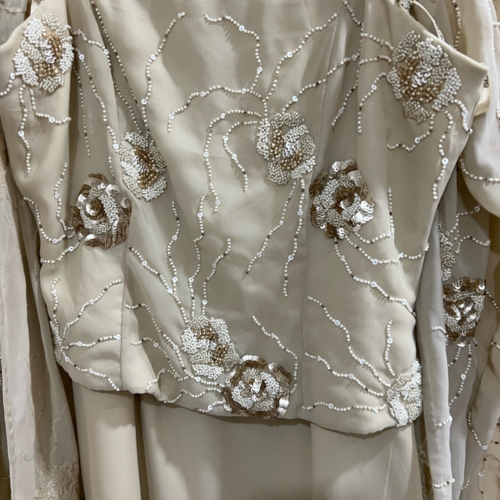 Scala Cream Embellished Maxi Dress - Picture 4 of 13